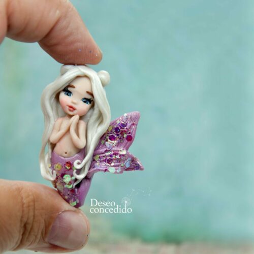 sirenita pelo blanco